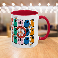 Colorful Peace Sign Mugs