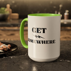 Get Somewhere Lightning Mug — Motivational Coffee Cup (11oz & 15oz)
