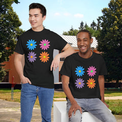 Floral Pop Tee — Retro Colorful Daisy Graphic T-Shirt