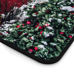 Festive Desk Mat with Holiday Scene, Christmas Desk Accessory,