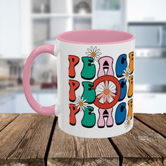 Colorful Peace Sign Mugs
