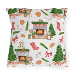 Cozy Christmas Pattern Throw Pillow