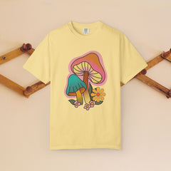 Retro Mushroom Floral T-Shirt, Unisex Boho Tee,