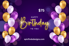 Happy Birthday Purple Gift Card