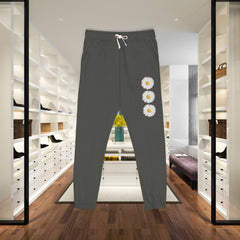 Vibrant Floral Unisex Fleece Sweatpants