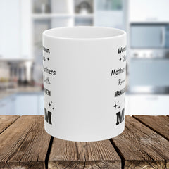 Mama Coffee Mug — "I’m a Woman, Supermom, Mother, Keeper of Chaos" Ceramic Gift (11oz/15oz)