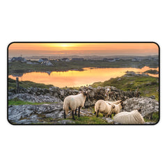 Scottish Highlands Serene Landscape Desk Mat