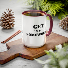 Get Somewhere Lightning Mug — Motivational Coffee Cup (11oz & 15oz)