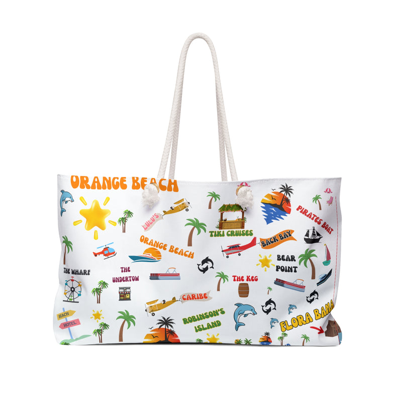 Orange Beach Weekender Bag: Perfect for Vacations, Beach Trips, Travel, Gifts, or Weekend Getaways