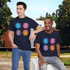 Floral Pop Tee — Retro Colorful Daisy Graphic T-Shirt