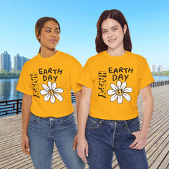 Earth Day Daisy T-Shirt — "Happy Earth Day" Graphic Tee