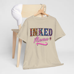 Inked Mama T-Shirt – Floral Leopard Tattoo Mom Tee
