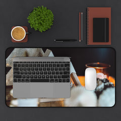 Cozy Winter Desk Mat, Home Office Decor,