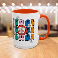Colorful Peace Sign Mugs