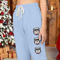 Cool Bulldog Print Fleece Unisex Sweatpants