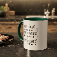 Super Dad Super Husband Super Blessed Coffee Mug — Father's Day Gift (11oz/15oz)