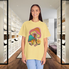 Retro Mushroom Floral T-Shirt, Unisex Boho Tee,