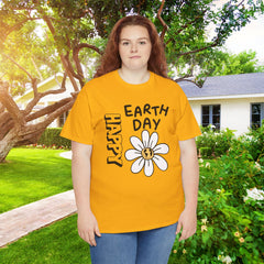 Earth Day Daisy T-Shirt — "Happy Earth Day" Graphic Tee