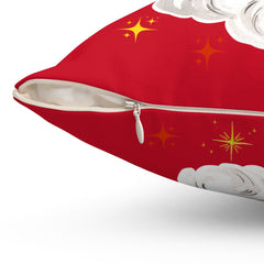 Festive Santa Pillow, Decorative Cushion for Christmas,