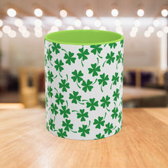Shamrock Pattern Coffee Mug — St. Patrick’s Day Green Clover Ceramic Mug (11oz & 15oz)