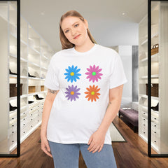 Floral Pop Tee — Retro Colorful Daisy Graphic T-Shirt