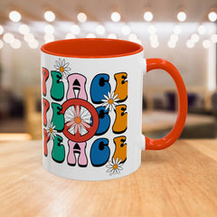 Colorful Peace Sign Mugs