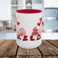 Love Gnome Coffee Mug — Valentine's Day Red Interior 11oz/15oz