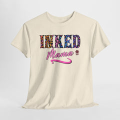 Inked Mama T-Shirt – Floral Leopard Tattoo Mom Tee
