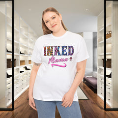 Inked Mama T-Shirt – Floral Leopard Tattoo Mom Tee
