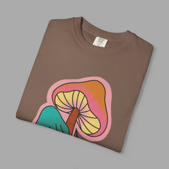 Retro Mushroom Floral T-Shirt, Unisex Boho Tee,