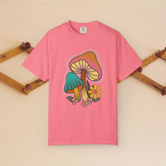 Retro Mushroom Floral T-Shirt, Unisex Boho Tee,