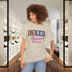 Inked Mama T-Shirt – Floral Leopard Tattoo Mom Tee