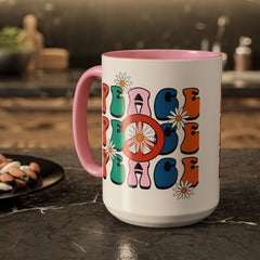 Colorful Peace Sign Mugs
