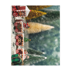 Christmas Gingerbread Village Velveteen Blanket