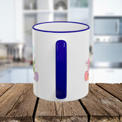 Easter Bunny & Eggs Accent Rim Mug (11oz/15oz)