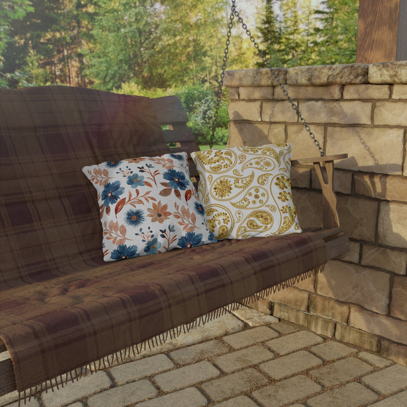 Reversible Bohemian Pillows Floral Paisley