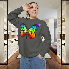 Rainbow Butterfly Unisex Sweatshirt