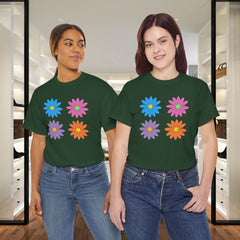 Floral Pop Tee — Retro Colorful Daisy Graphic T-Shirt