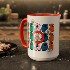 Colorful Peace Sign Mugs