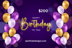Happy Birthday Purple Gift Card
