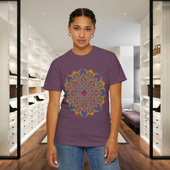 Mandala Graphic T‑Shirt — Colorful Psychedelic Boho Tee