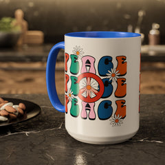 Colorful Peace Sign Mugs
