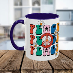 Colorful Peace Sign Mugs