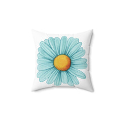Light Blue Daisy Indoor Throw Pillow