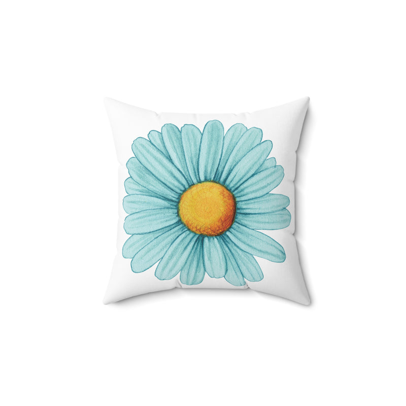 Light Blue Daisy Indoor Throw Pillow