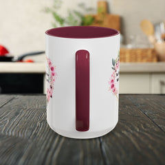 Joshua 24:15 Floral Faith Mug — "As for Me and My House, We Will Serve the Lord" (11oz/15oz)