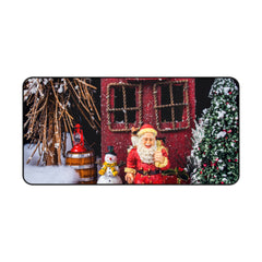 Festive Desk Mat with Holiday Scene, Christmas Desk Accessory,