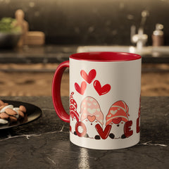 Love Gnome Coffee Mug — Valentine's Day Red Interior 11oz/15oz