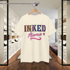 Inked Mama T-Shirt – Floral Leopard Tattoo Mom Tee