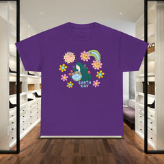 Earth Day Cute Floral Graphic Tee — "Earth Day" Cute Planet & Flowers T-Shirt